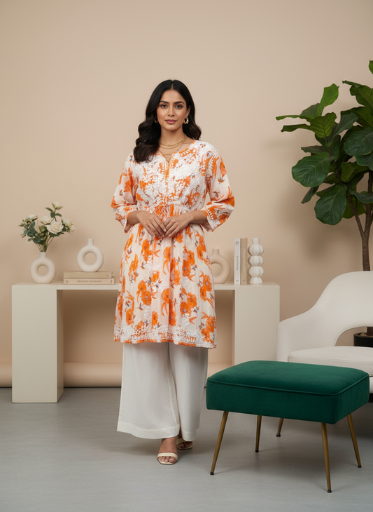 Heena short mulmul kurta