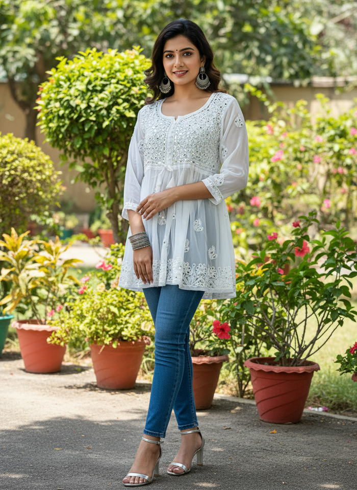 Aliza short mirror kurti