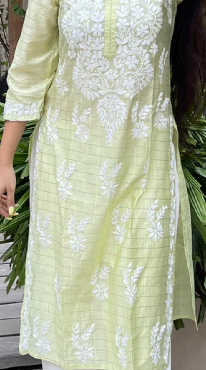 Aafiya chanderi silk kurta