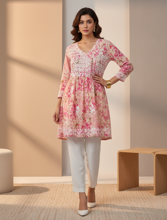Heena mulmul short kurta