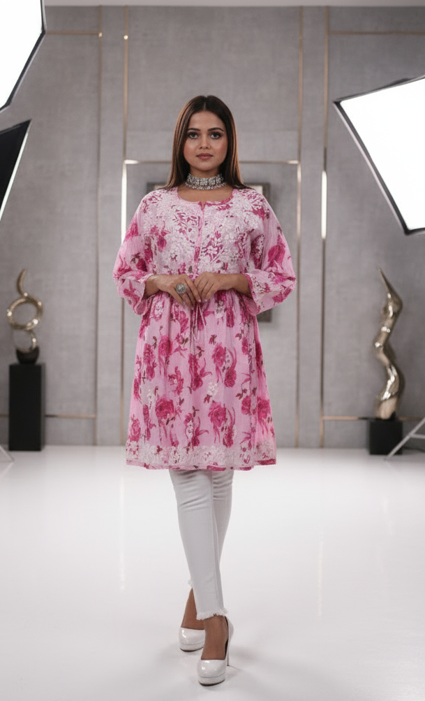 Heena short mulmul kurti