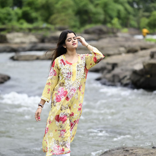 Jasmine Floral kurta