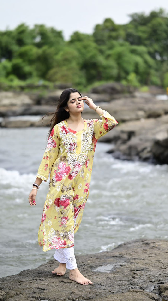 Jasmine Floral kurta