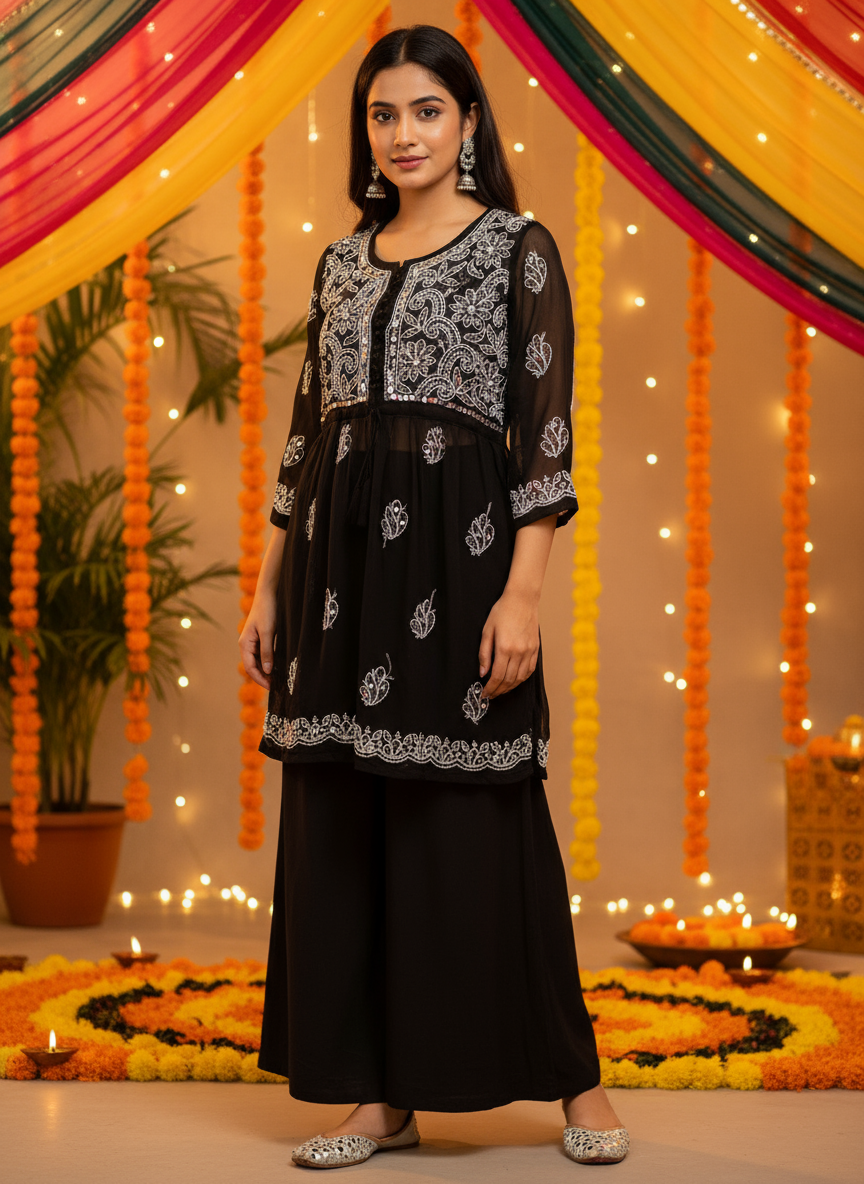 Aliza short mirror kurti