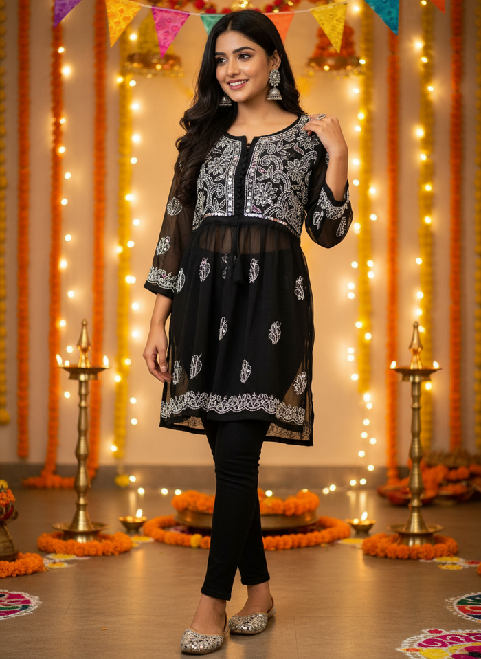 Aliza short mirror kurti