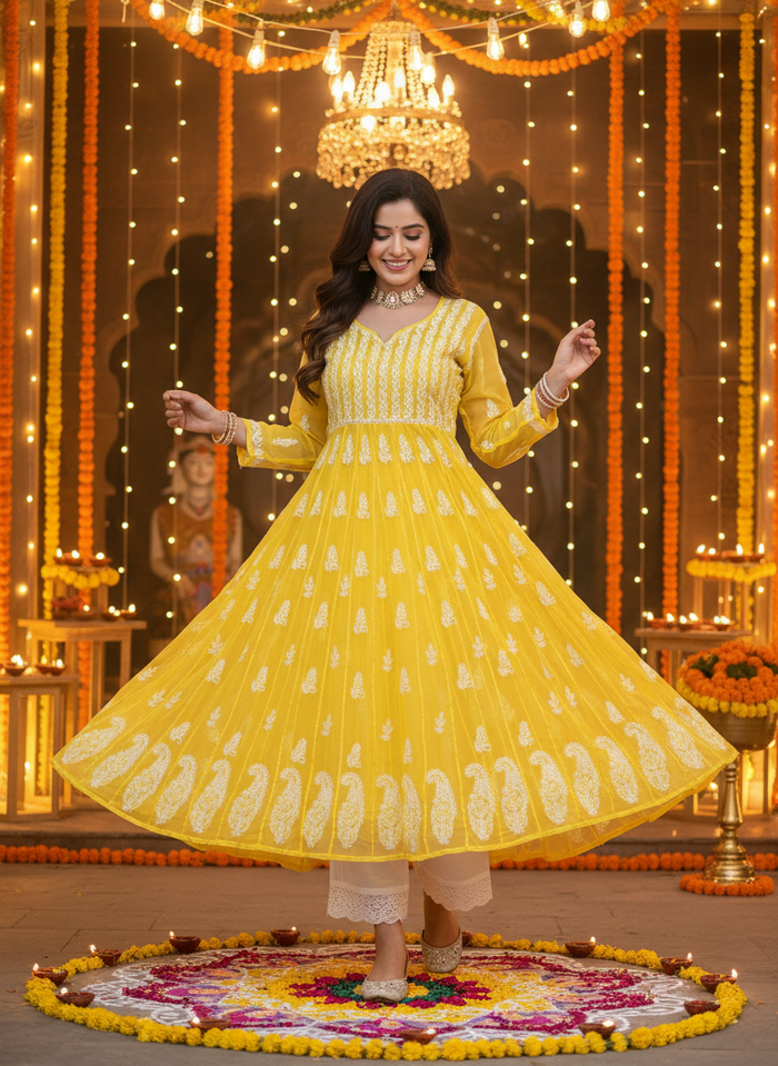 Adira Georgette Anarkali