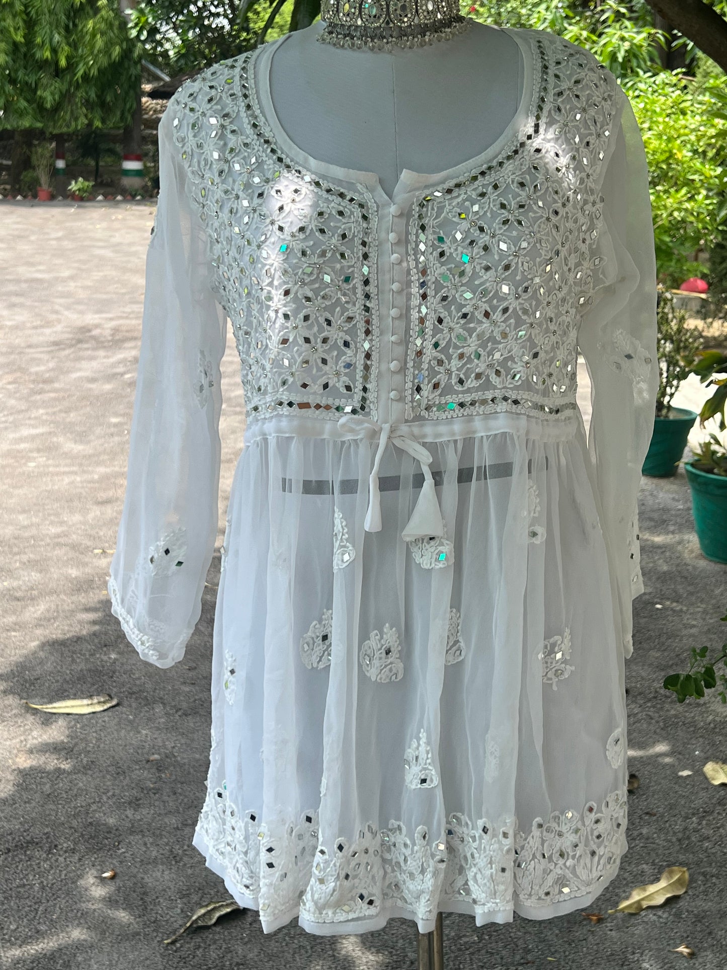 Aliza short mirror kurti