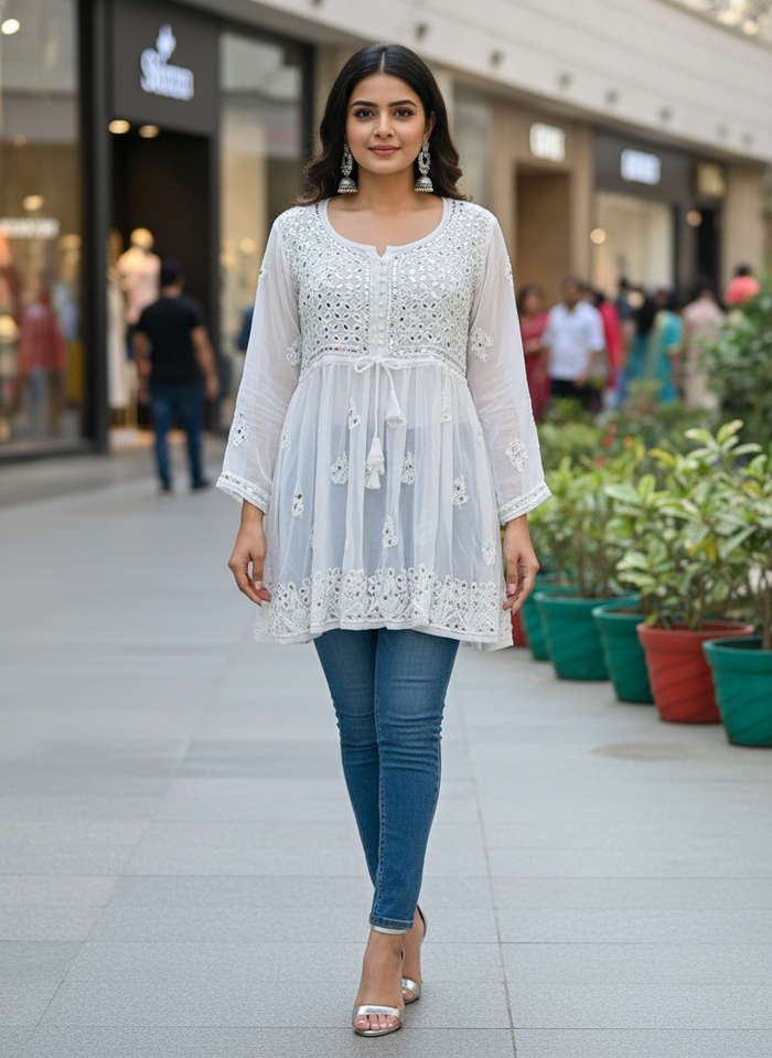 Aliza short mirror kurti