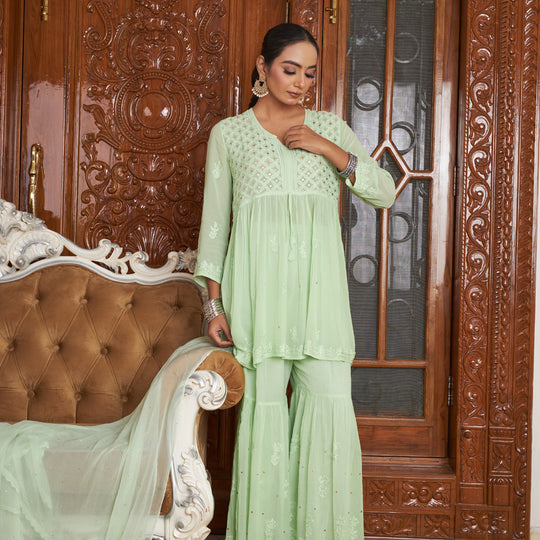 Aahana Premium Gharara Set