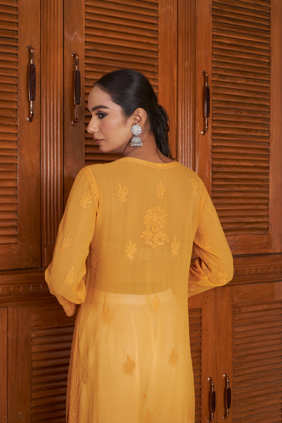 Alina Mukaish Pure Georgette Kurta