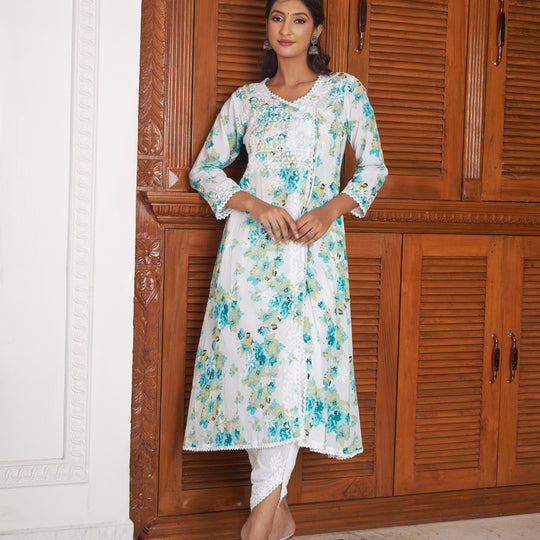 Arisha Mulmul Angarkha Kurta