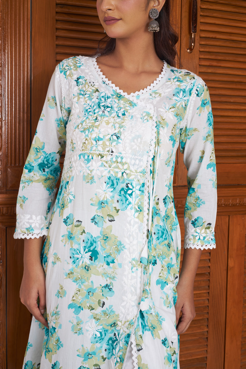 Arisha Mulmul Angarkha Kurta