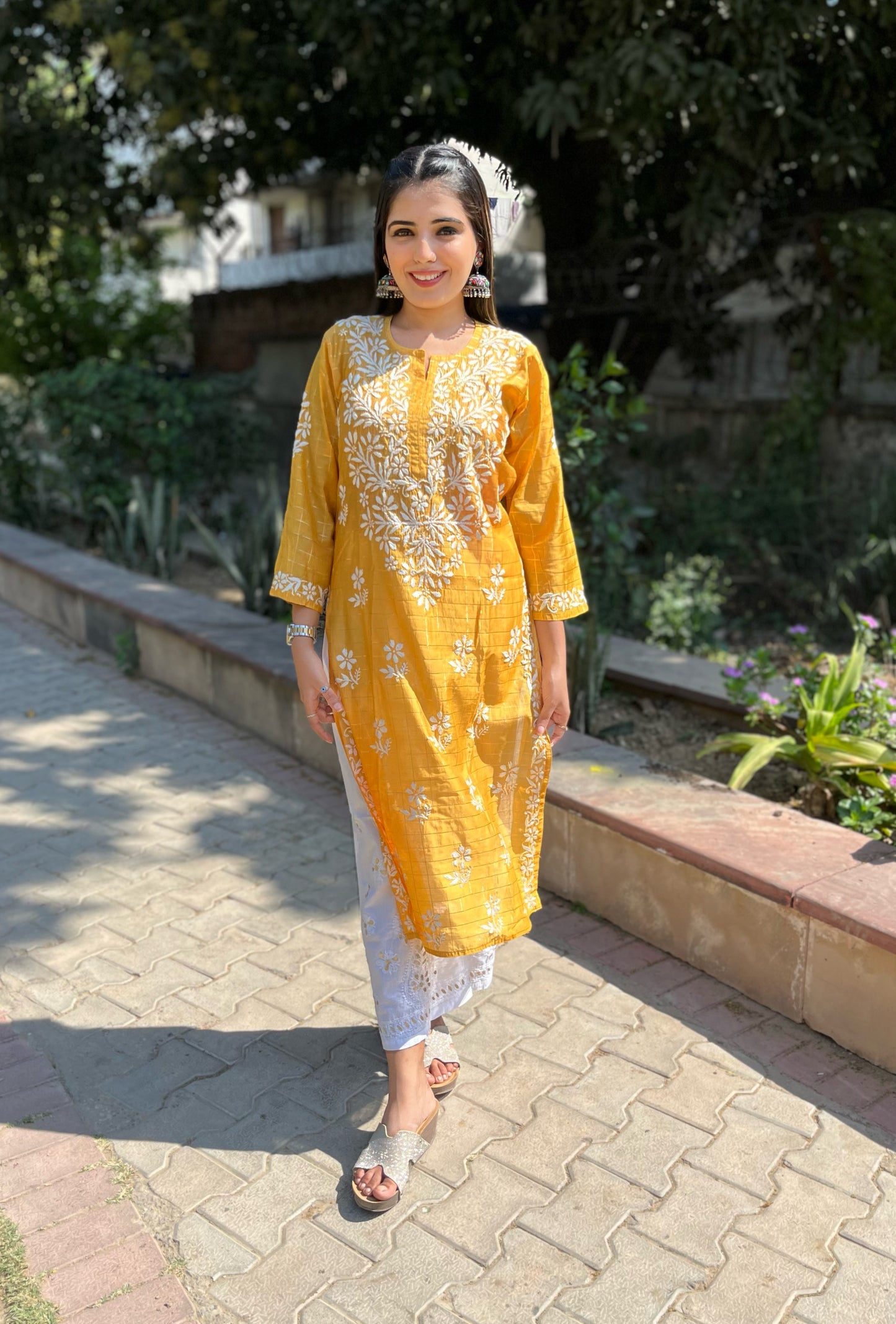 Aafiya chanderi silk kurta