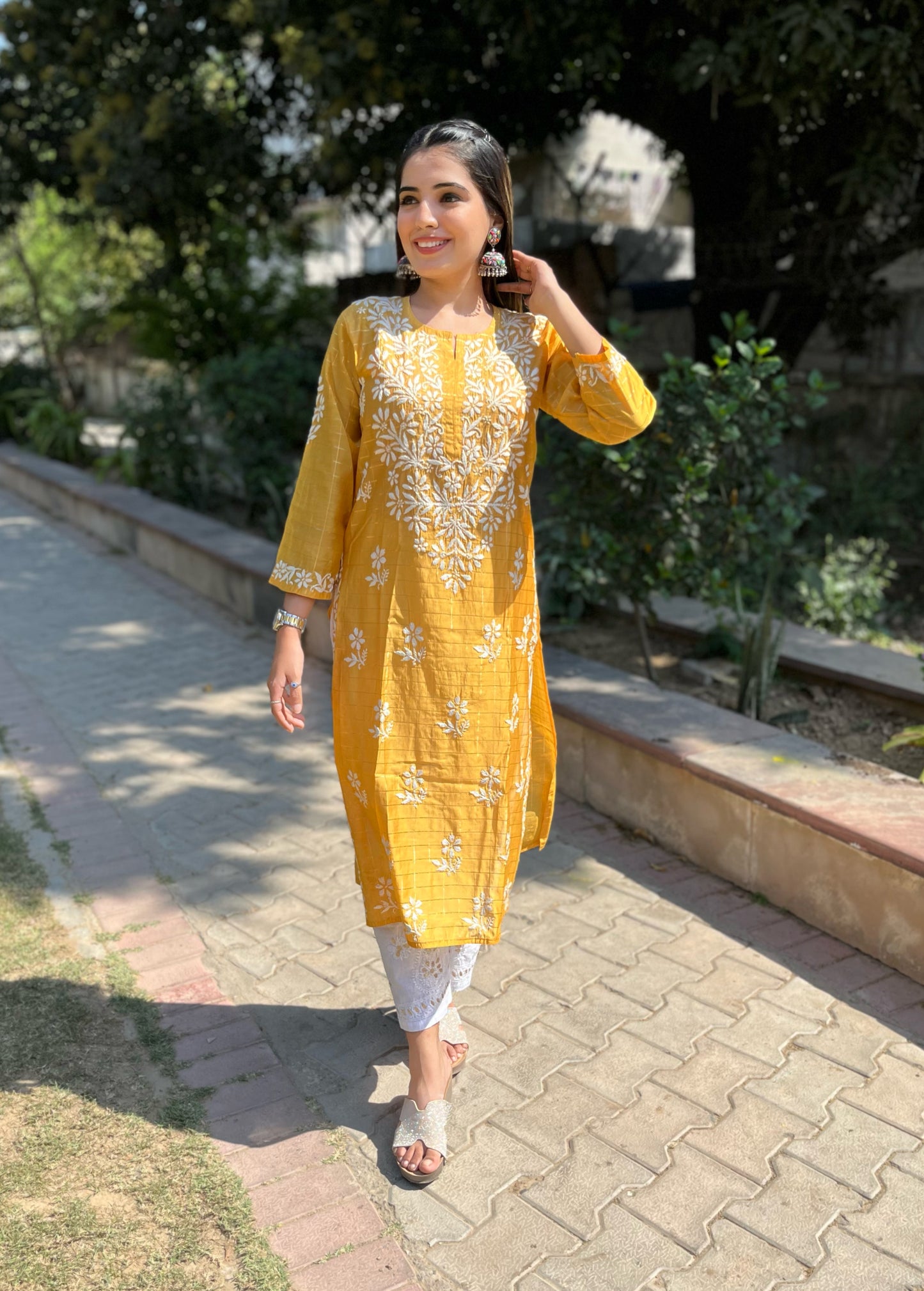 Aafiya chanderi silk kurta