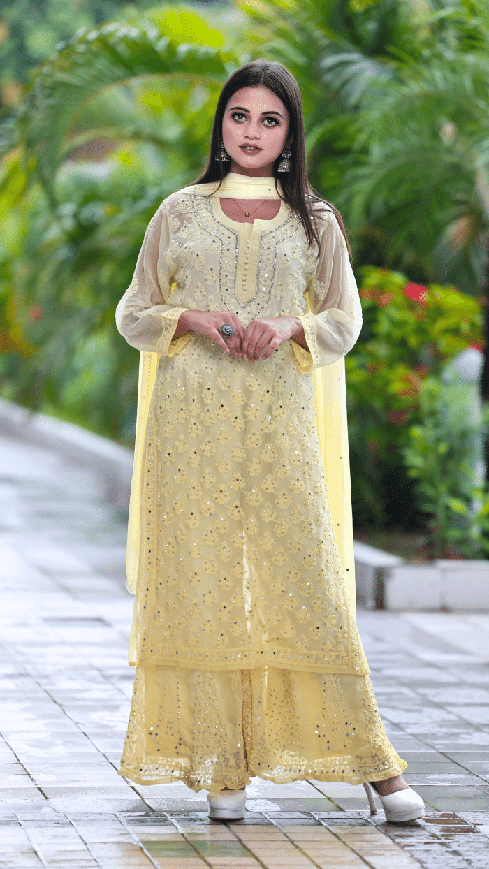 Alekhya mirror set with dupatta