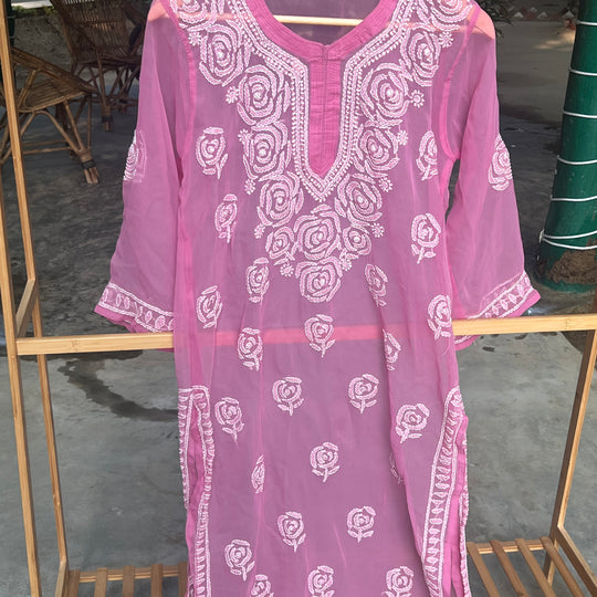 Rosa georgette kurti