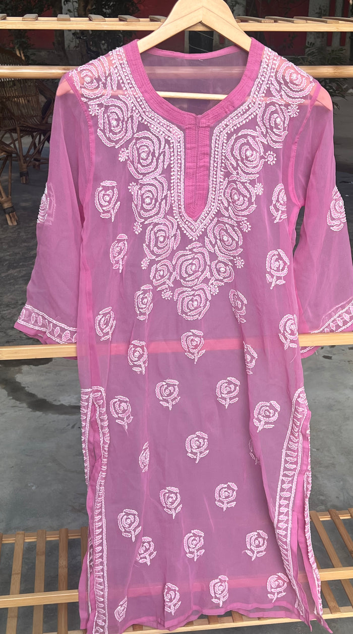 Rosa georgette kurti