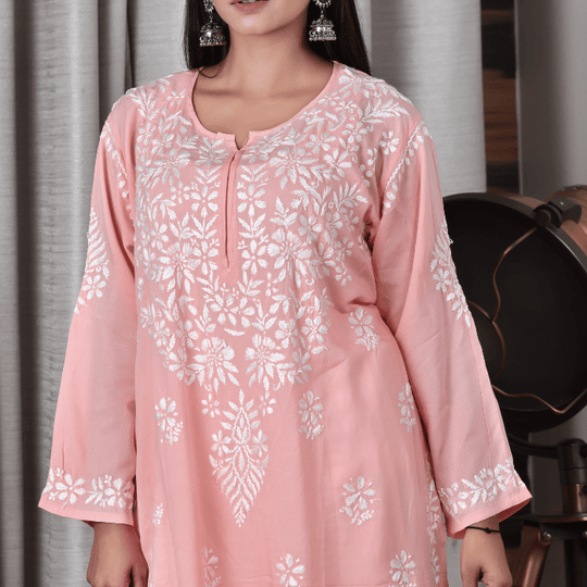 Safa modal peach kurti