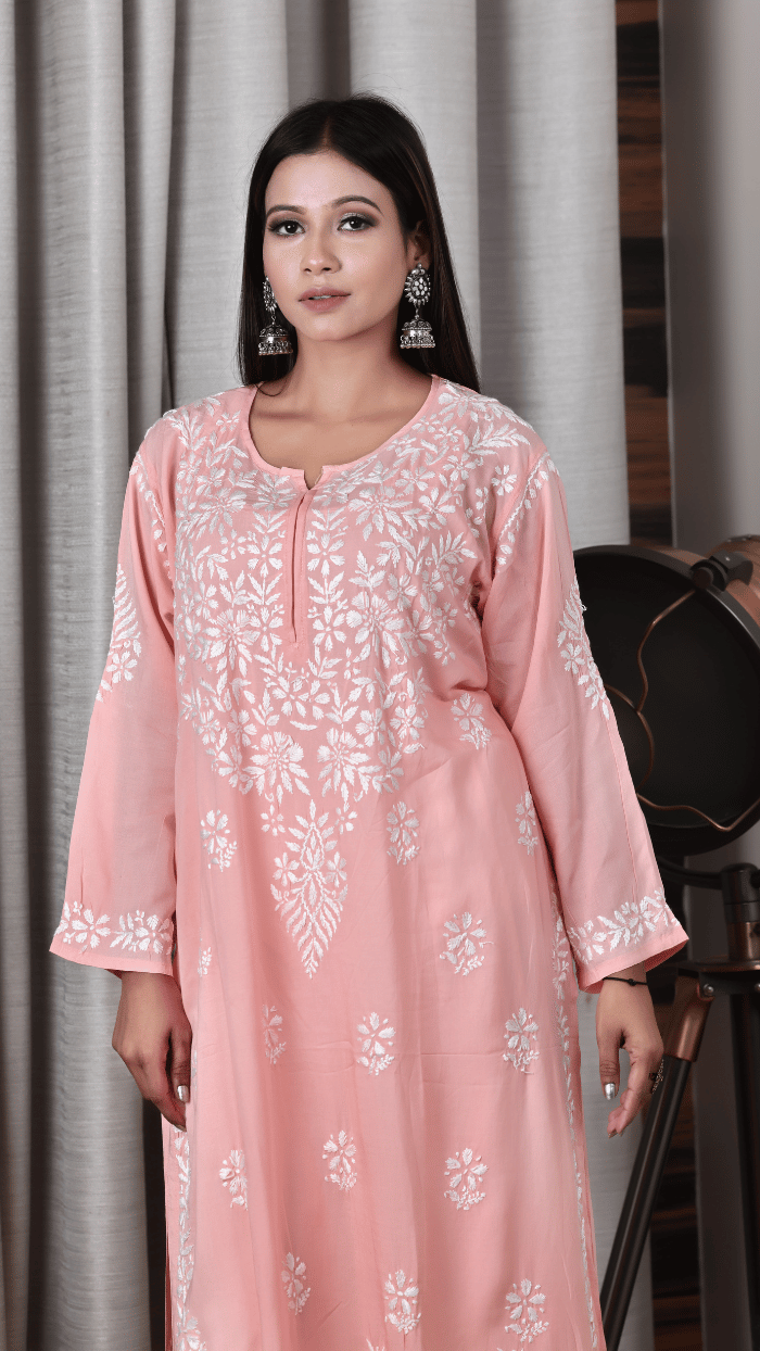 Safa modal peach kurti