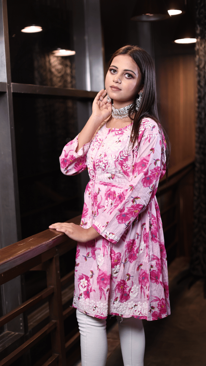 Heena short mulmul kurti