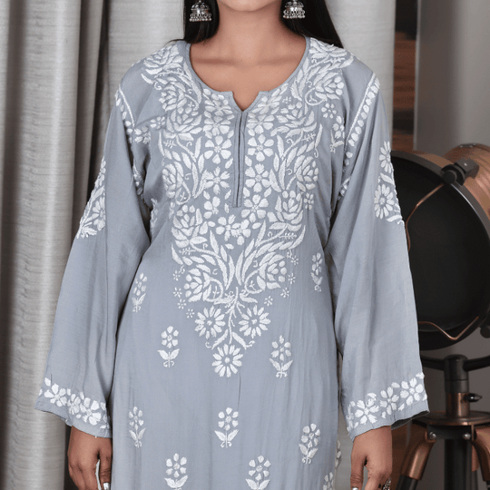 Safa modal grey  kurti