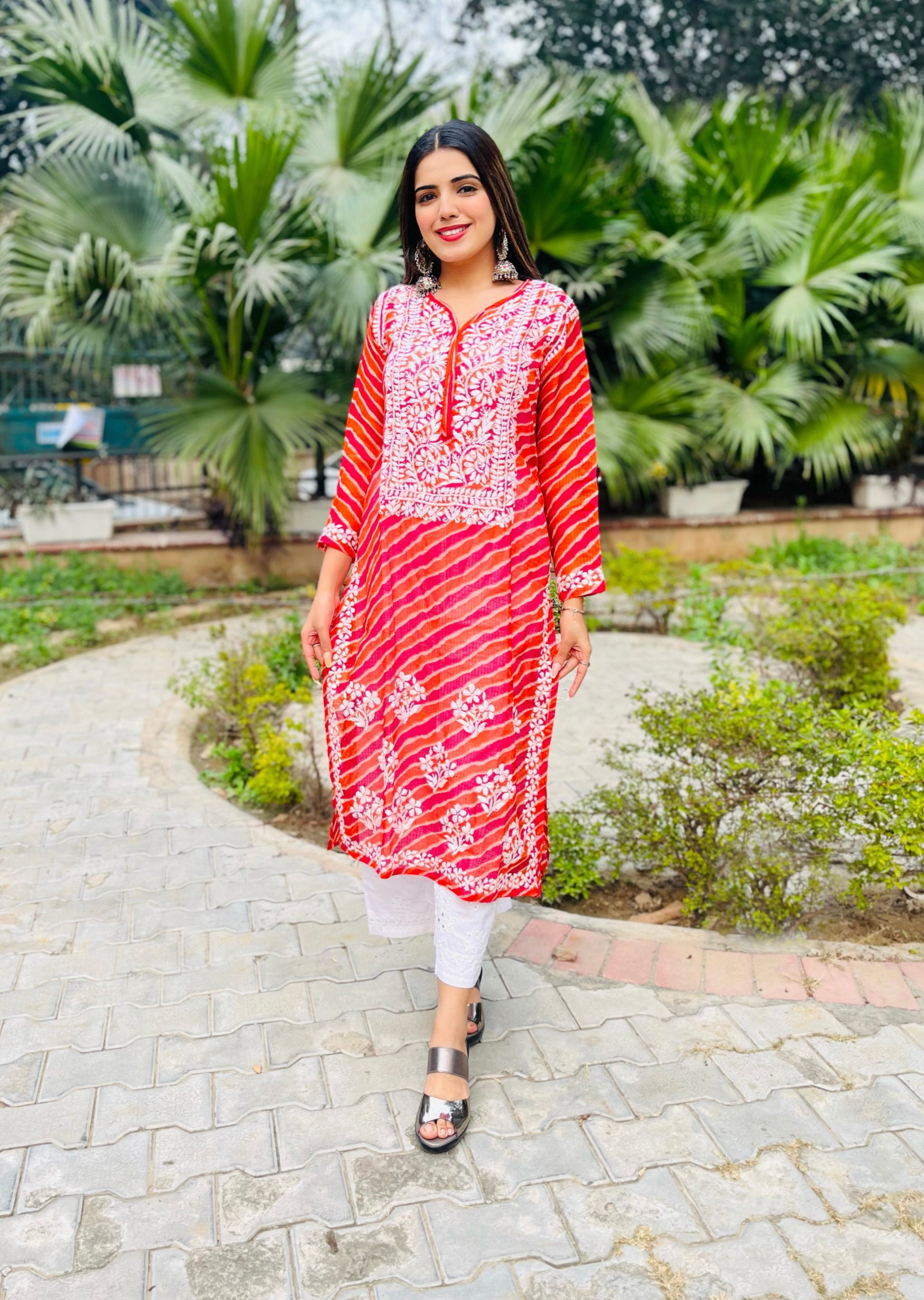 Aayat Kota lahariya kurta – Anahita Chikan Kari