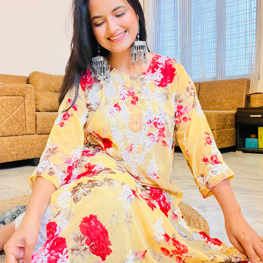 Jasmine Floral kurta