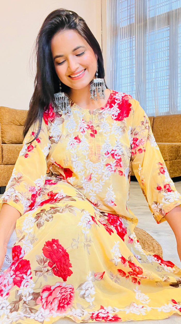 Jasmine Floral kurta