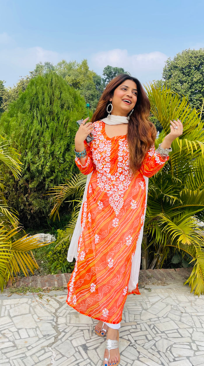 Jaipuri Kota lehariya kurti